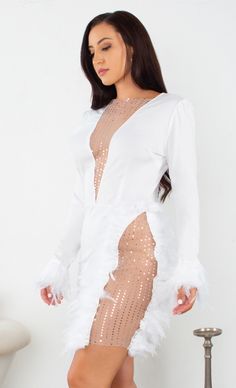 Beautiful Mini Dresses, 30th Bday, Party Looks, Perfect Party, Bodycon Mini Dress, White Formal Dress, Bodice, Sequin