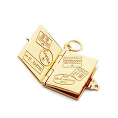 Usa Passport, Map Coordinates, Book Charm, New Passport, Jewelry Wishlist, Solid Gold Charms, St Barths, Passport Stamps, Country Rings