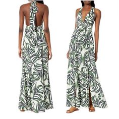 New With Tags Show Me Your Mumu Peruvian Palm White And Green Vacation Maxi Dress Armpit To Armpit 15 Inches Waist 26 Inches Top To Bottom 60 Inches Palm Print Dress, Vacation Maxi Dress, Mumu Dress, Bohemian Maxi, Resort Vacation, Summer Maxi, Show Me Your Mumu, Modern Chic, Summer Maxi Dress