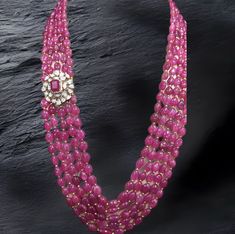 Pink Beads Necklace - Cocktail Necklace - Fusion Necklace - 925 silver Jewelry,South Indian Jewelry,bridal choker,Indian Wedding Jewelry,pure Silver indian jewelry - SHABURIS Pink Beads Necklace, Pearl Haram, Silver Indian Jewelry, Silver Market, Pink Bead Necklace, Cocktail Necklace, Beads Mala, Bridal Choker, Beaded Necklace Designs