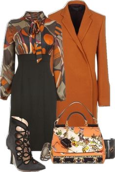 Olive Complexion, Solid Orange, Rusty Orange, Skirt Blouse, Orange Outfit, Dress Coat