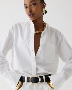 Embellished Shirt, Oversized Style, Menswear Inspired, Poplin Shirt, Classic Shirt, Perfect Shirt, Linen Shirt, Cotton Poplin, Button Down Shirts