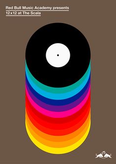 the cover art for red bull music's album, featuring a rainbow - colored record