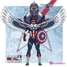 an image of captain america with wings