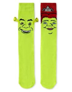 Don't worry about getting swamp feet with these 3D Shrek and Fiona Crew Socks! Show off your love for Shrek while feeling cozy anywhere you go with these sweet socks added to your collection. Officially licensed Material: Polyester Care: Machine wash Imported Wierd Gifts, Shrek Slippers, Shrek Socks, Weird Socks, Shrek And Fiona, Ugly Socks, Stinky Socks, Pretty Socks, Silly Socks