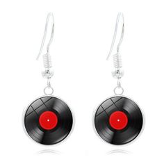 PRICES MAY VARY. Classic Design： This vinyl record earrings for women dangle will provide you a special visual feast. The cute earrings is suit for daily wearing,make you more charm and eye-catching. Material safety：Vinyl record earrings are made of high quality alloy , friendly materials Lead-free Nickel-free Cadmium. Lightweight& comfortable： Length: 1.4cm. Lightweight, elegant and lasting color retention earrings. You can wear them for a long time without feeling the pressure by the earrings. 80s Punk Style, Red Vinyl Record, Record Earrings, 80's Theme, 80s Theme Party, Red Vinyl, Style Rock, Christmas Costume, Dj Music