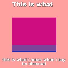 a pink square with the words, this is what this is what i mean when i say