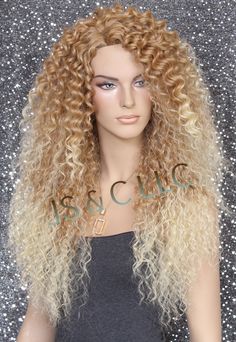 "~We mainly sale our wigs to cancer and alopecia patients. Therefore, we do not accept any returns on wigs. Please choose wisely and ask all questions before making your purchase/purchases. All sales on wigs are final. Thank you in advance for your consideration.~ WIG SPECIFICS TYPE: Classic Cap MATERIAL: Human Hair Blend Wig LENGTH: Approx. 25 \" when fiber is stretched CAP SIZE: Average ~Fits 21.5\"-22.5\" in head circumference CAP ADJUSTABLE: Yes SPECIAL FEATURES: Lots of Layers, Lots of Body Wig Side Part, Blend Wig, Lots Of Layers, Pale Blonde, Choose Wisely, Soft Curls, Wig Making, Side Part, Masquerade Ball