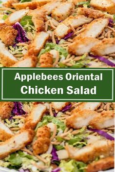 Special Applebees Oriental Chicken Salad Applebees Recipes, Chicken Salad Dressing, Chicken Cabbage, Chicken Salad Recipe Easy, Chinese Chicken Salad, Resep Salad, Chinese Chicken