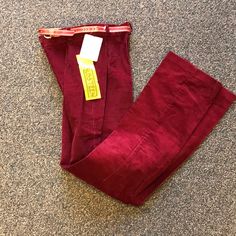 Super Rare New Old Stock Russ Teen By Russ Girl High Waisted Red Corduroy Jeans. These Amazing 70’s Iconic Pants Also Include The Original Matching Belt! The Tag Says Size 8, But Please Utilize Measurements For Actual Modern Sizing. Measurements: Waist: 24” Hips: 30” Length: 41.5” Inseam: 30.5” Rise: 11” High Waist Red Corduroy Pants, Fitted Burgundy Cotton Bottoms, Retro Fitted Corduroy Pants, Vintage Stretch Red Bottoms, Vintage Red Stretch Bottoms, Red Stretch Vintage Bottoms, Red Fitted Corduroy Bottoms, Fitted Red Corduroy Bottoms, Red Wide Leg Corduroy Pants