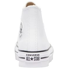 Adorn your little superstars in the starry craft and plush comfort of the Converse Chuck Taylor All Star Eva Lift Leather. Featuring a smooth and durable leather upper, these high-top shoes bring kid-friendly updates to tick off your girls’ needs. The double-stacked, striped midsole and platform sole add extra height and boost your little ones’ cute style, while the smartFOAM sockliner provides them maximum comfort. Make your preschoolers’ playtime more joyful with the Converse Chuck Taylor All Trendy Leather Converse High-top Sneakers, Converse Synthetic High-top Sneakers, High-top Leather Sneakers For School, White Leather High-top Sneakers With Rubber Toe Cap, Leather Sneakers For School With Round Toe, Converse Leather Ankle-high High-top Sneakers, Converse Leather High-top Sneakers, Converse Baby, Heritage Fashion