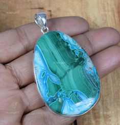 Art Deco Pendant, New Year Jewelry, Gifts For Sis, Prom Jewelry, Natural malachite, Azurite Pendant, Real Malachite, 925 Silver Jewelry, 925 silver pendants, Handmade Pendant, Handcrafted Pendants, Hand Made Pendant, art deco pendant