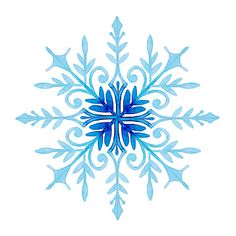 a blue snowflake on a white background