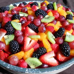 the fruit salad is ready to be eaten