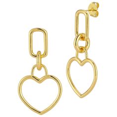 Accessorize in style with these WINX 18k Gold Plated Open Heart Drop Earrings. Click on this JEWELRY & WATCHES GUIDE to learn about fit, styles, materials and more! Accessorize in style with these WINX 18k Gold Plated Open Heart Drop Earrings. Click on this JEWELRY & WATCHES GUIDE to learn about fit, styles, materials and more! FEATURES Length: 53.34 mm Backings: post Nickel free Metal: brass Plating: rhodium, 18k gold Finish: polished Packaging: pouch Size: One Size. Color: Gold Tone. Gender: f Gold Double Heart Earrings For Mother's Day, Trendy Gold Open Heart Earrings, Mother's Day Yellow Gold Earrings With Heart Charm, Yellow Gold Heart Charm Earrings For Mother's Day, Mother's Day Yellow Gold Heart Charm Earrings, 14k Gold Open Heart Earrings For Valentine's Day, Yellow Gold Open Heart Earrings With Heart Charm, Valentine's Day Yellow Gold Dangle Earrings, Valentine's Day Gold Plated Open Heart Earrings