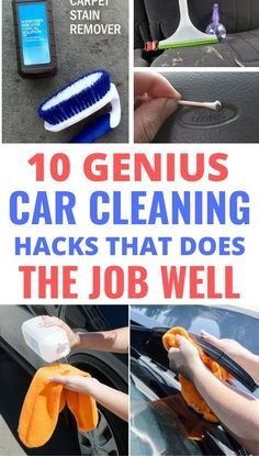 the top ten genius car cleaning hacks that does the job well, and how to use them