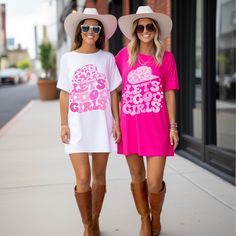 💖 get ready to have the CUTEST disco cowgirl bachelorette with this trendy LETS GO GIRLS western bride shirt 🤠 it's the PERFECT preppy inspired cowgirl shirt for a cowgirl bachelorette theme 💖  ✨🌷 PRODUCT INFO 🌷✨ ✿ Comfort Colors Tshirt ✿ 100% soft & comfy cotton ✿ High quality design printed direct to garment (meaning no vinyl flaking!) ✿ Designed & made to order in the USA ✨🌷 SIZING 🌷✨ ✿ Loose unisex fit ✿ Size up 2 sizes for an oversized look ✿ Swipe ➸ through product photos for Size G Disco Cowgirl Shirt, Let’s Go Girls Bachelorette, Bachelorette Disco Cowgirl, Bachelorette Party Western, Disco Cowgirl Outfit, Lets Go Girls Shirt, Bachelorette Cowgirl, Bachelorette Disco, Disco Cowgirl Bachelorette