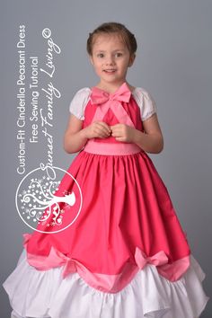 Free Sewing Tutorial | Cinderella Dress | Princess Dress | Disneyland | Sunset Family Living | Free Peasant Dress Pattern Free Peasant Dress Pattern, Peasant Dress Pattern Free, Peasant Dress Pattern, Peasant Dress Patterns, Carnaval Costume, Projek Menjahit, Cinderella Dress