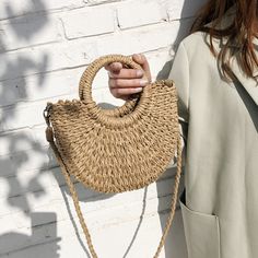 Women Bag: Hand-Woven Bag Types of bags: Shoulder Bags Style: Bohemian Straw Bags: Knitting Bags Pattern Type: Knitting Occasion: Versatile Number of Handles/Straps: Single Main Material: Straw Lining Material: Polyester Interior: No Pocket Hardness: Soft Handbags Type: Shoulder Bags Decoration: TASSEL Closure Type: No zipper Knitting Bag Pattern, Bohemian Decoration, Vacation Bag, Rattan Bag, Straw Bags, Mini Crossbody Bag, Types Of Bag, Womens Crossbody Bag, Woven Bag