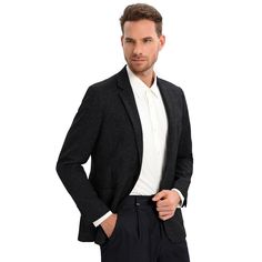 Experience premium quality and style with our classic fit sport coat blazer, crafted from 98% Polyester and 2% Rayon for a soft, smooth, and breathable fabric suitable for all seasons. The delicate and fashionable design of this jacket features a minimalist and stylish look with notch lapels, 2 buttons, single-breasted closure, ample pockets, classic fit, traditional color, and modern pattern, giving you an elegant and high-quality appearance that stands out. Perfect for various occasions such a Modern Semi-formal Winter Blazer, Winter Professional Sport Coat For Office, Professional Single Breasted Sport Coat For Fall, Professional Formal Winter Outerwear, Professional Winter Formal Outerwear, Black Single Breasted Outerwear For Business Meetings, Professional Black Blazer For Winter, Black Professional Blazer For Winter, Professional Long Sleeve Winter Suits