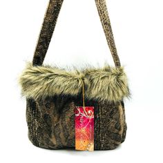 Folklore Moodboard, Vampire Folklore, Fur Purse, Shoulder Bag Vintage, Hippie Chick, Fabric Handbags, Hippie Bags, Fur Bag, Bag Vintage