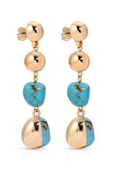 18kt gold plated Brass Freshwater pearl or turquoise 2.3 inches Elegant Turquoise Jewelry, Tarnish Resistant, Turquoise Gold Plated Jewelry With Matching Earrings, Turquoise Gold Plated Dangle Jewelry, Turquoise Gold Plated Drop Earrings, Elegant Turquoise Gold-plated Earrings, Necklace Extender, Back Necklace, Jewelry Candles, Glasses Chain