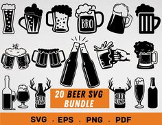 20 beer svg clipart bundle