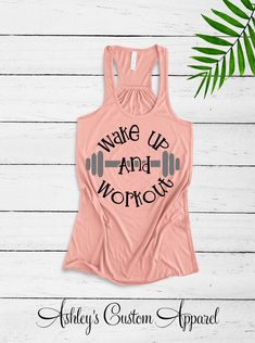 Workout Tank Tops For Women Wake Up And Workout Fitness Apparel Cute Gym Tanks Motivational Fitness Fit Moms Personal Trainer Custom Gym Top Please see additional photos for product measurements and a color chart. This listing is only for a BELLA+CANVAS Women's Flowy Racerback Tank. PLEASE be sure to measure yourself and order the appropriate size, as I do not accept returns and or exchanges due to ordering the incorrect size. 3.7 oz. 32 single 65% polyester/ 35% viscose Marble colors are 91% po Wake Up And Workout, Fit Moms, Fitness Tank Top, Motivational Fitness, Gym Tanks, Workout Plans, Sublimation Printer, Women's Workout, Fitness Apparel