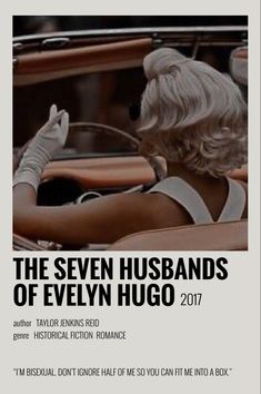 the seven husbands of evelyn hugo 2011 movie poster with lady in car and driver's hand on steering wheel