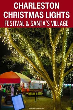 the christmas lights festival and santa's village in charleston