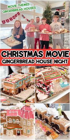 christmas movie gingerbread house night