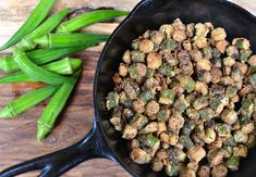 the food is prepared and ready to be cooked in the skillet on the table