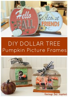 diy dollar tree pumpkin picture frames