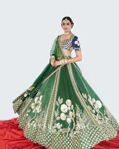 Green Chaniya Choli, Green Lehenga, Indian Couture, Indian Clothes, Wedding Lehenga, Chaniya Choli, November 17, Wedding Outfits, Bridal Lehenga