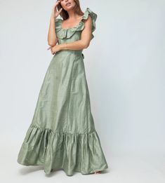 The Camille Dress In Sage | Over The Moon Camille Dress, Sage Green Dress, Green Bridesmaid, Guest Attire, Wedding Attire Guest, York Dress, Grad Dresses, Modest Dresses, Dance Dresses