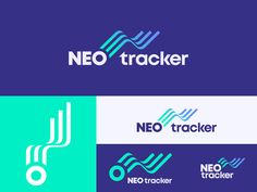 the logo for neotracker is designed to look like an abstract, stylized design