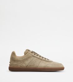 Man BEIGE Tod's Tabs Sneakers in Suede XXM68C0DP30RE07MC405 | Tods Suede Sneakers With Embossed Logo And Round Toe, Suede Sneakers With Embossed Logo, Classic Sneakers With Suede Lining And Round Toe, Classic Suede Sneakers With Stitched Sole, Classic Suede Sneakers With Leather Sole, Italian Mens Fashion, Beige Sneakers, Brown Sneakers, Gigi Hadid