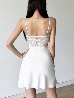 ⚡Buy 2024 Solid Color High Waist Halter Backless Mini Dress Black S under $28.00 in Dresses at AnotherChill.com Online. Style: Sexy/Street/Party. Color: White, Black. Fabric Content: Polyester, Spandex. Fit Type: Slim fit. Sleeve Length: Sleeveless. Neckline: V Neck. Length: Above Knee. ✓2024 S/S OUTFITS. Check reviews and buy Solid Color High Waist Halter Backless Mini Dress today. 2000s Outfits, Street Party, Dress Stores Online, Backless Mini Dress, Mini Dress Black, Flowing Maxi Dress, Glamorous Evening Gowns, White Mini Dress, Aesthetic Fashion