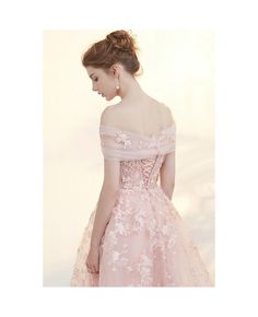 Shop low price beautiful pink applique lace tea length tulle formal dress online. Custom-made any size or color. Pro since 2009. Formal Dresses Long Lace, Movie Clothes, Pink Applique, High Tea Dress, Tulle Formal Dress, Tea Length Tulle, Dress Applique, Applique Lace, Simple Wedding Gowns