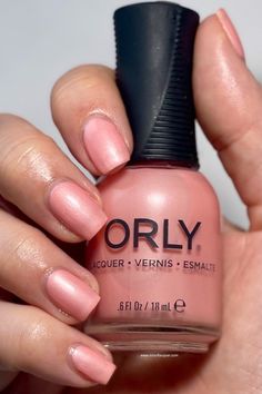 Orly Seashell swatch Wedding Nail Colors, Wedding Nails, Pink Nails, Nail Polish, Nails, Pink