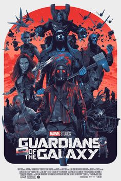 the movie poster for the upcoming film,'guardianss of the galaxy'is shown