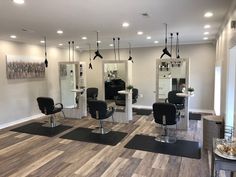 the salon is clean and ready for customers to use