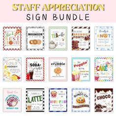 the sign bundle includes different types of signs, including one for each child's name and