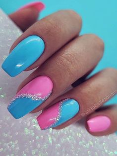 nail designs fall short square acrylic nail designs fall gelx apres nail designs fall short oval Fancy Nails Designs, Pretty Nail Art Designs, Nails 2023, Colorful Nail Designs, Short Acrylic Nails Designs, Pink Nail, Nail Designs Glitter, Neon Nails, Beach Nails