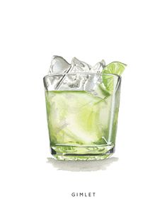 a green drink with ice and an orange slice in the middle on a white background