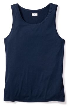 This staple pima cotton tank top will introduce an element of luxury to sleeptime with its buttery feel that only gets softer wash after wash. Crewneck Sleeveless 100% pima cotton Machine wash, dry flat Made in Peru Comfortable Seamless Cotton Tops, Comfortable Sleeveless Seamless Tank Top, Comfortable Sleeveless Cotton Tank Top, Organic Cotton Tank Top For Summer, Organic Cotton Sleeveless Tank Top For Summer, Casual Organic Cotton Sleeveless Tank Top, Casual Sleeveless Organic Cotton Tank Top, Basic Seamless Cotton Tank Top, Solid Color Cotton Tank Top