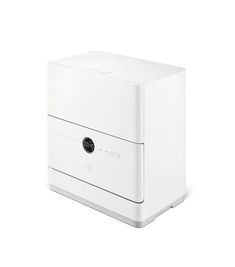 a white box sitting on top of a table