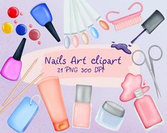 Nails Clipart, Tools For Nail Art, Tools Clipart, Nails Tools, Nail Polish Nails, Polish Nails, Nail Brush, Instagram Theme, Nail Brushes