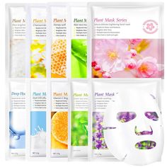 PRICES MAY VARY. 10 PIECES MASK GIFT BOX: Contains, honey, cherry blossom, lavender, grapefruit, chamomile, hyaluronic acid, vitamin C, tea tree, shea butter and other 9 natural ingredients, rich collagen extracts can be quickly absorbed by the skin, making the skin smoother and younger SUITABLE FOR ALL SKIN TYPES: Bulk Mask Skin Care helps to moisturise and relieve dry skin, replenish skin moisture to lighten fine lines and wrinkles and increase skin elasticity. It can be used whether you have dry, oily or sensitive skin PREMIUM QUALITY INGREDIENTS: This mask is made of silk fabric, thinner and softer, it can fit your face better and allow the essence to be fully absorbed, and your skin will be soft and hydrated after use Directions: 1. Cleanse your face and dry it. 2. Remove the mask, te Face Mask Without Honey, Acne Face Mask Recipe, Anti Acne Face Mask, Acne Face Mask Homemade, Diy Acne Face Mask, Homemade Baking Soda, Face Mask Homemade, Face Mask At Home, Sheet Face Masks