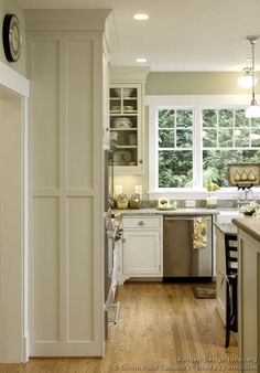 the kitchen is clean and ready for us to use in its new owner's home